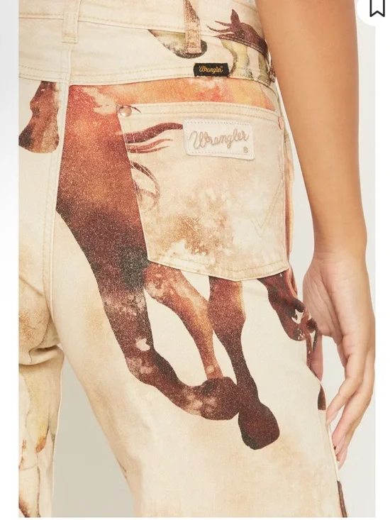 WRANGLER X LAINEY WILSON Sz 25 WOMEN'S HIGH RISE HORSE STRETCH DENIM JEANS - Picture 3 of 4